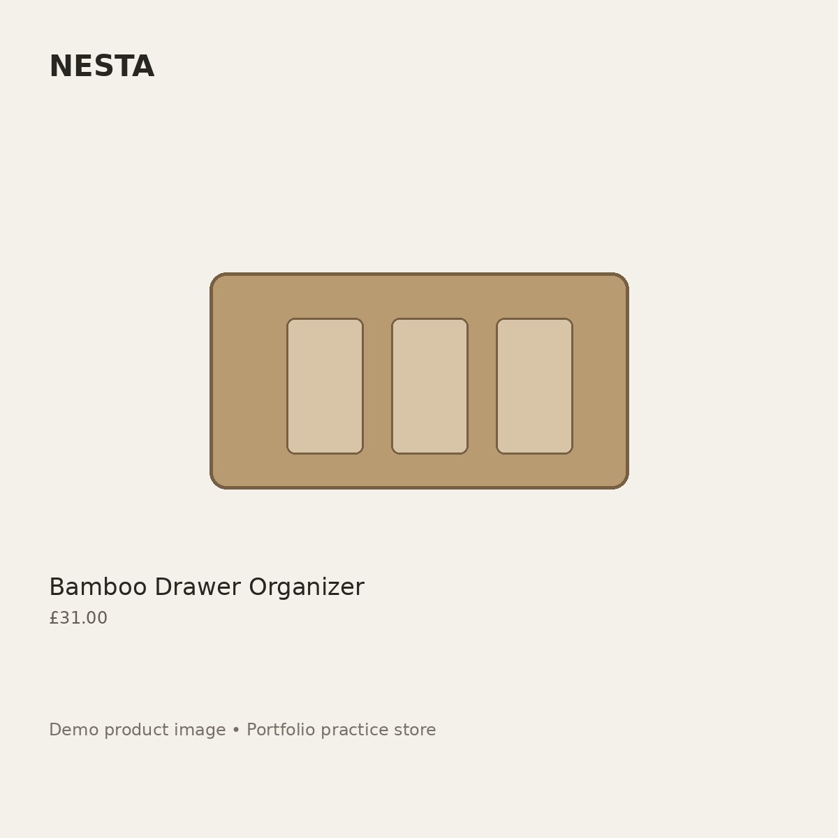 Bamboo Drawer Organizer